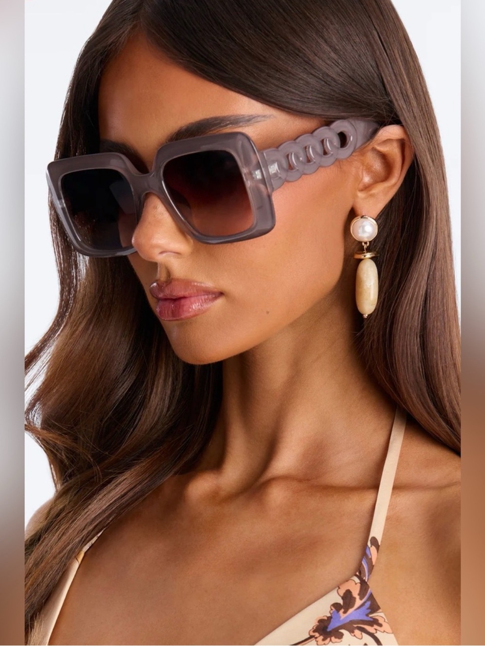 🌸Stylish Square Oversized Women's Sunglasses in Taupe